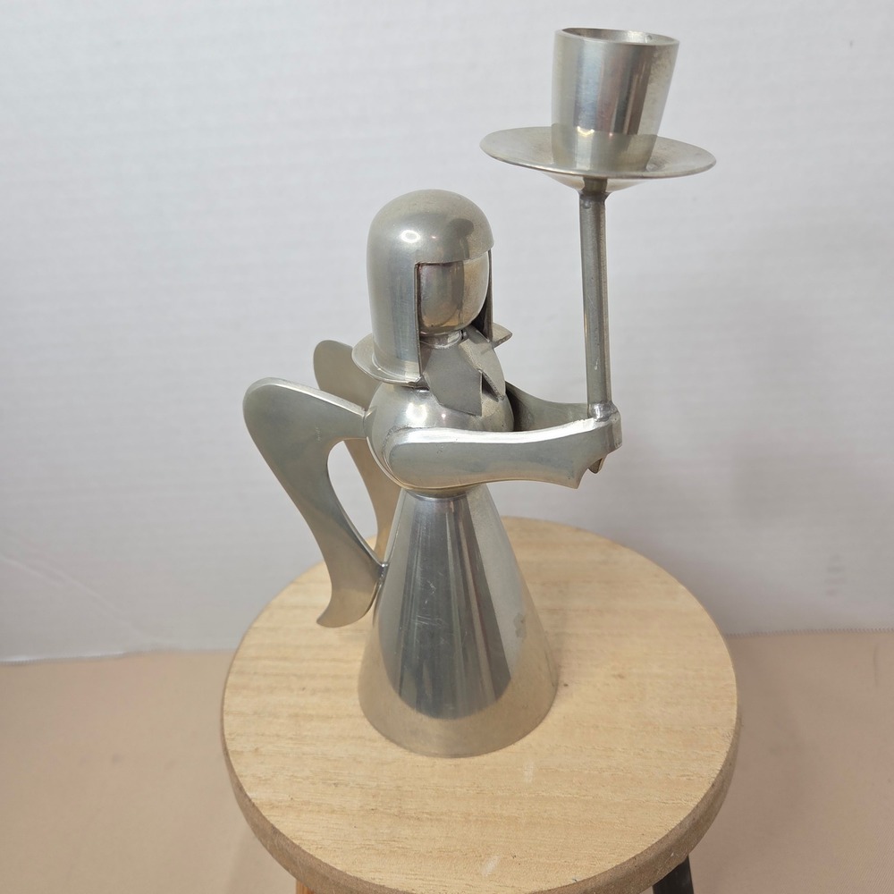 Vintage Pura Metal Angel Candle Holder Decor Christmas Made in Indonesia